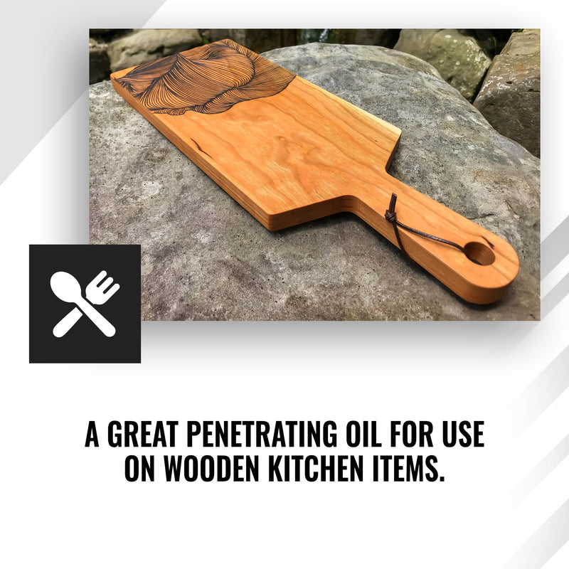 Real Milk Paint, Hemp Oil for Wood Finishing, Cutting Boards, Butcher Blocks, Countertops, Wood Utensils, Food Grade, 32 oz 32 Fl Oz (Pack of 1)