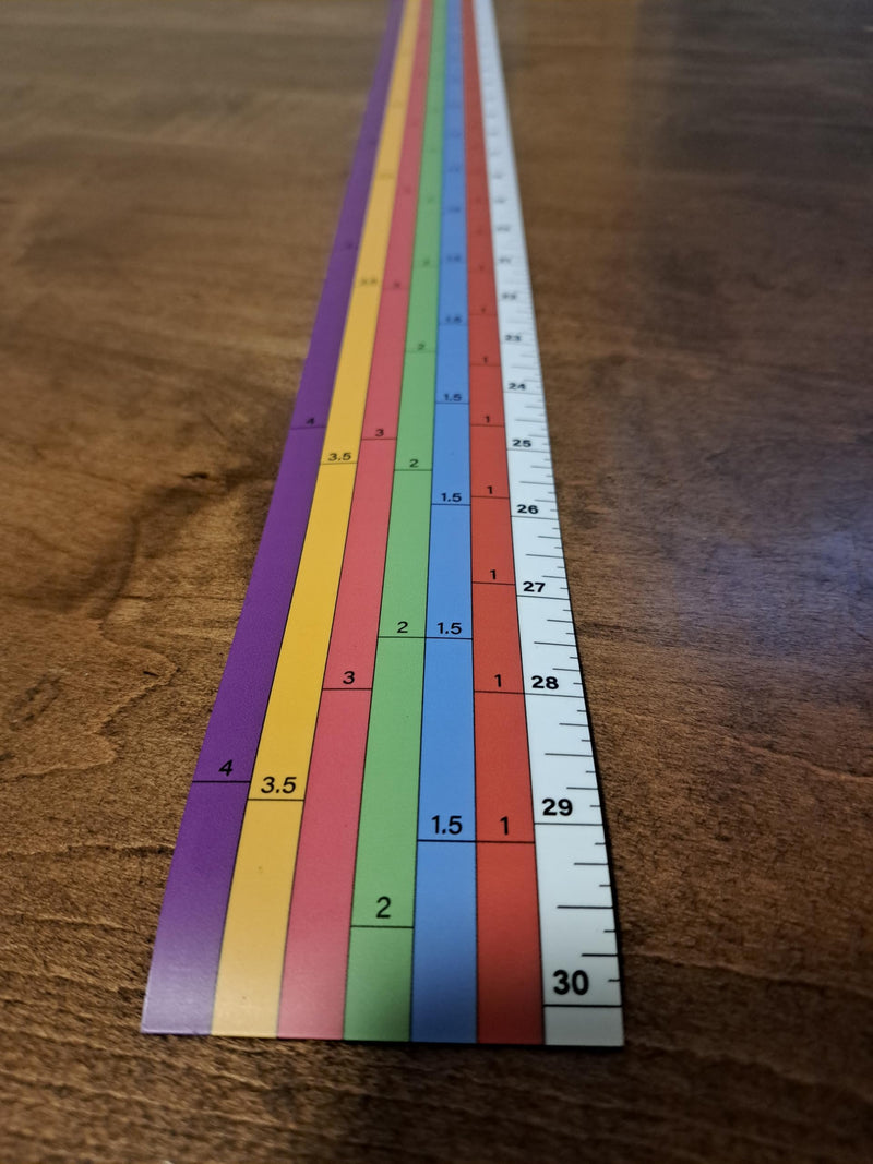 Magnetic Sawmill Scale E | 1" 1.5" 2" 3" 3.5" 4" Universal Lumber Guide fits Woodland Mills | Removable Milling Ruler