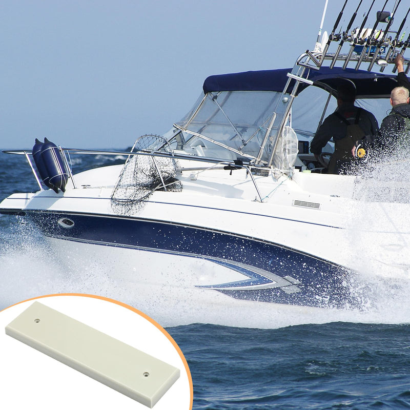 BBTO 1 Pcs UV Resistant Marine Grade Resistant Boat Transducer Mounting Plate Block Hardware Kit for Boat, 12" 3. 5" 0. 75"
