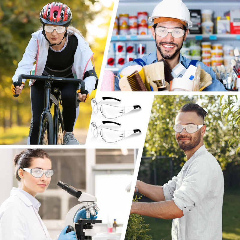 Safety Glasses Ansi Z87.1 Clear Safety Glasses Bulk Impact Resistant Lens Protective Eyewear for Men Women 30pcs Clear