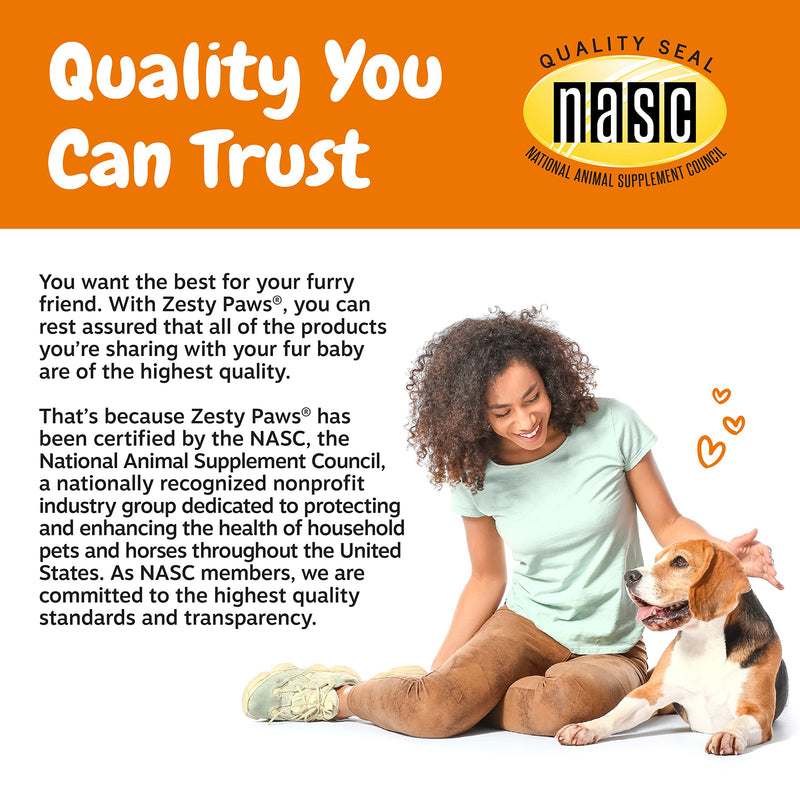 Zesty Paws Salmon Fish Oil Omega 3 for Dogs - with Wild Alaskan Salmon Oil - Anti Itch Skin & Coat + Allergy Support - Hip & Joint + Arthritis Dog Supplement + EPA & DHA Bacon 90 Count (Pack of 1) - PawsPlanet Australia