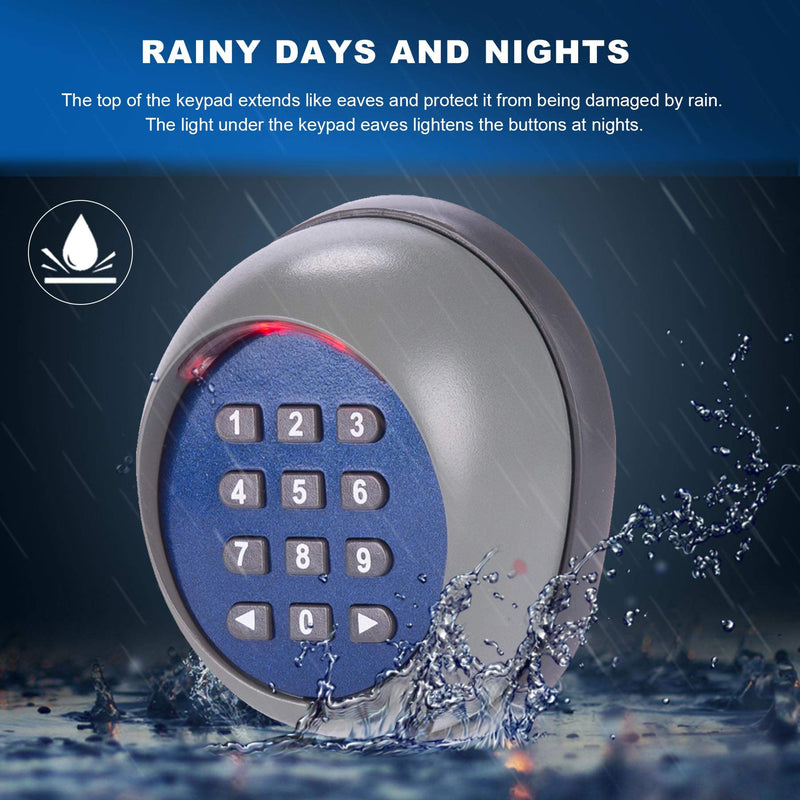 CO-Z Security Wireless Automatic Code Entry Gate Keypad Remote Operator Panel Control for Sliding Gate Opener Motor Wireless Keypad, for Outdoor