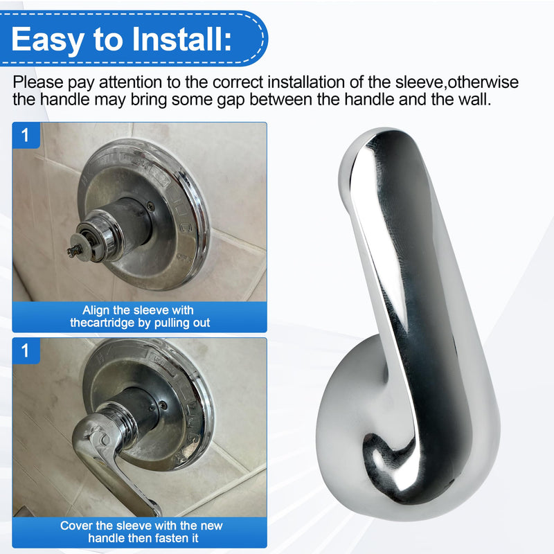 H79 Shower Faucet Handle Compatible with Delta Tub & Shower Single Metal Lever Handle, Shower Handle Replacement for Delta 1300/1400 Series Tub Faucet, Shower Replacement Parts with Screw & Wrench