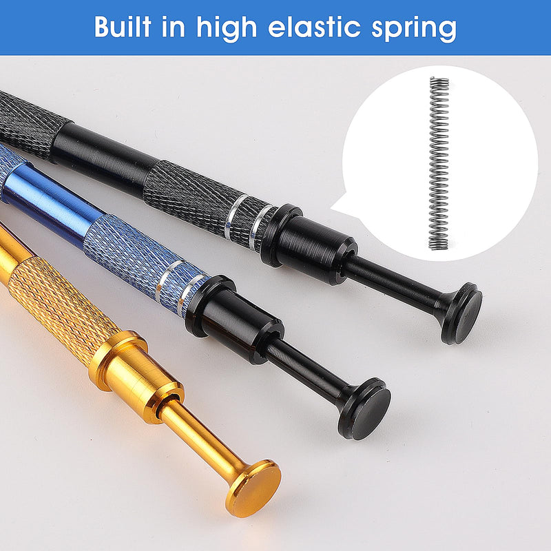 3Pcs Piercing Ball Grabber Tool, 4 Claw Jeweler's Pick Up Tool, Mabor Piercing Ball Gripper Stainless Steel Pearl Grabber Pick Up Tool for IC Chip Electronic Components Small Parts