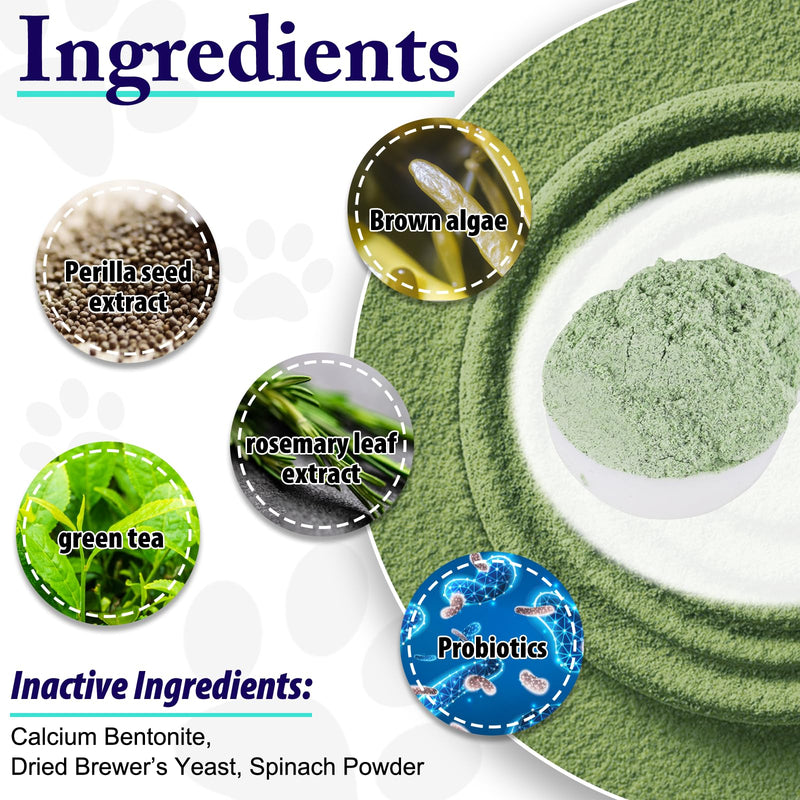 Dog Teeth Cleaning Powder - Dog Dental Powder - Dog Breath Freshener - Targets Tartar & Reduces Plaque & Bad Breath - Teeth Cleaning Made Easy Eliminate - for Small, Medium, Large Dogs (2PCS) - PawsPlanet Australia