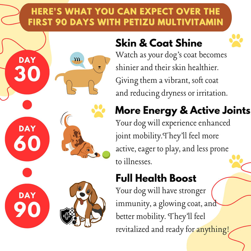 Dog Vitamins Chews- Treats – Glucosamine Chondroitin for Joint Support + Digestive Enzymes & Probiotics – for Small Large Breeds-Vitamins Multivitamin for Skin, Coat & Immune Health