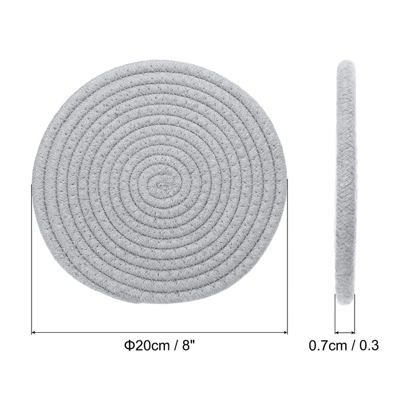 PATIKIL Trivets for Dishes 8 Inch, 5 Pack Trivets Mat for Pots and Pans Heat Resistant Hot Pads Pot Holders for Kitchen Table Counter, Light Grey