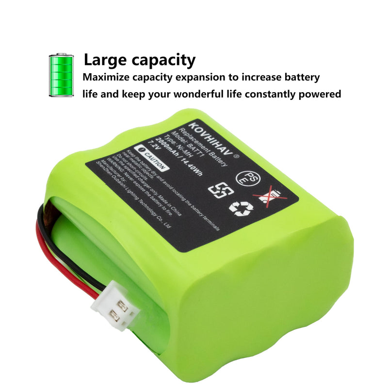 (2 Pack) Updated Control Panel Security System Alarm Battery for BATT1X BATT2X BATT1 GC2 CNTRL2 CP2 GCKIT311 6MR2600AAY4Z 10-000009-001 10-000013-001 Linear PERS-4200