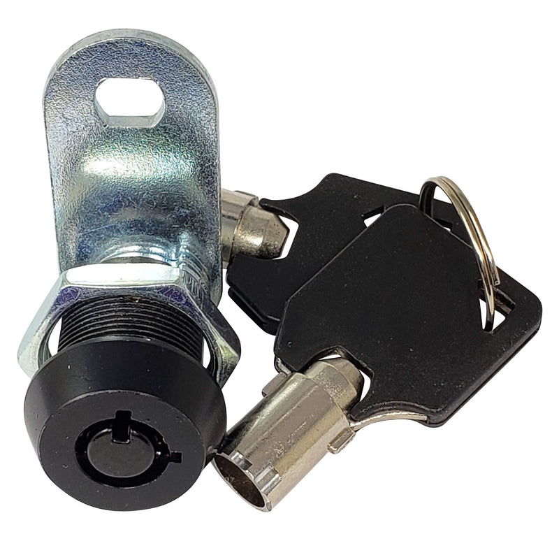 Admiral Locks Tubular Cam Lock, Keyed Alike Removable Key RV Compartment Storage Lock Cabinet Locks (Black Pack of 5, 5/8" 90°) Black Pack of 5 5/8" 90°