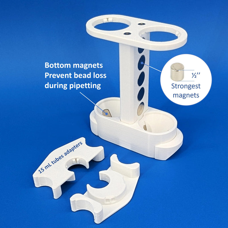 Magnetic rack for DNA, RNA and other molecule purification, for 50, 15 or 5 mL tubes