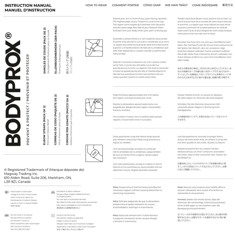 Bodyprox Elbow Brace 2 Pack for Tennis & Golfer's Elbow Pain Relief