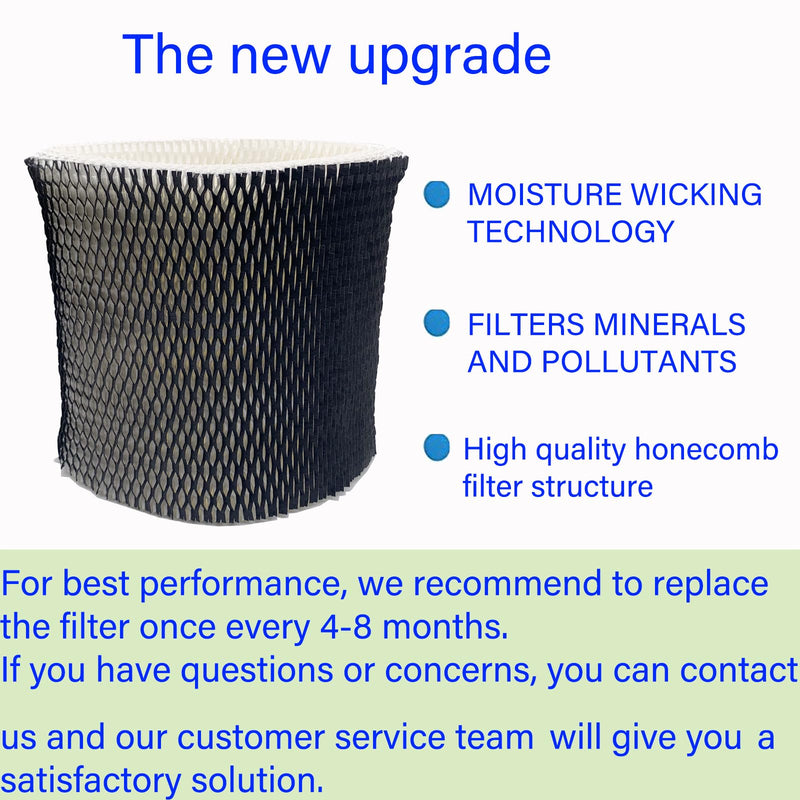 4 Pack HWF65 Humidifier Wick Filters Replacement HWF65 Compatible with Holmes HWF65, HWF65PDQ-U, # HWF65CS Filter C (Black Upgrade)