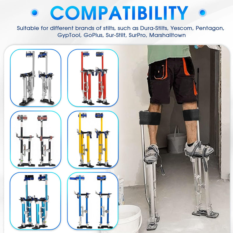 Drywall Stilt Straps, Padded Foam for Comfortable Wearing and Pressure Relief, Suitable for All Brands of Stilts, 2Pcs
