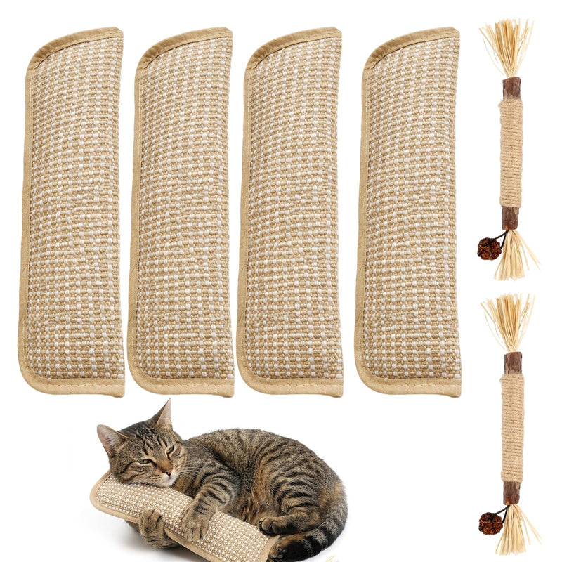 6-Piece 10inch Mint Cat Pillow Set for Indoor Cats, Silvervine Sticks for Cats, Catnip Sticks for Dental Health and Stress Relief,Cotton Linen Material for Chewing and Play
