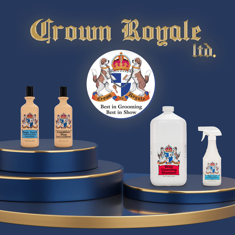 Crown Royale Magic Touch Formula 3 Pet Grooming Spray Ready-to-Use, No Heavy Build-Up, Finishing Spray, Prevents Coat Matting, Formulated with Conditioners, Made in USA, 16 oz