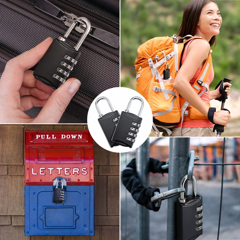 Moxweyeni 10 Pcs 4 Digit Combination Lock Small Combo Luggage Number Locks Outdoor Waterproof Padlock for Traveling Toolbox Gym Door Locker Suitcases Employee Hasp Storage