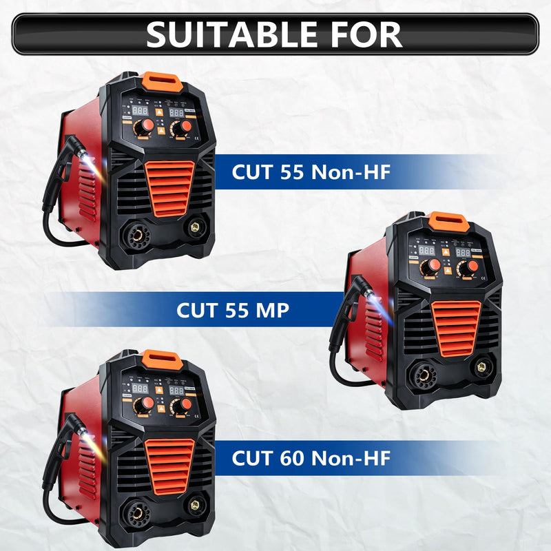 23PCS IPT60 Plasma Cutter Torch Consumables Kit,.045''Plasma Cutter Accessories for CUT55 NON-HF, CUT55 MP, CUT60 Non-HF, with Nozzle, Electrode, Shield Caps, Stand Off, Swirl Ring, Fit 50-60A Current .045"