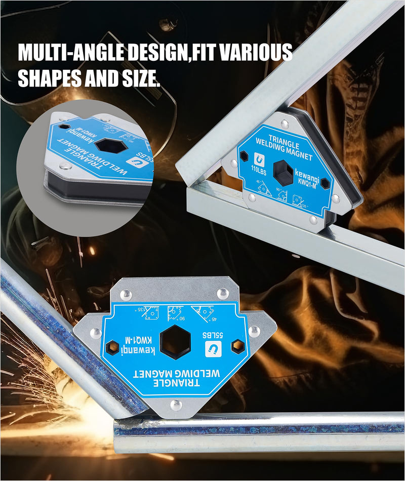 55 LB Welding Magnets-2 Pieces of Magnetic Welding Holder 55 LBS Holding Power Welding Accessories and Equipment 2PCS-55LB
