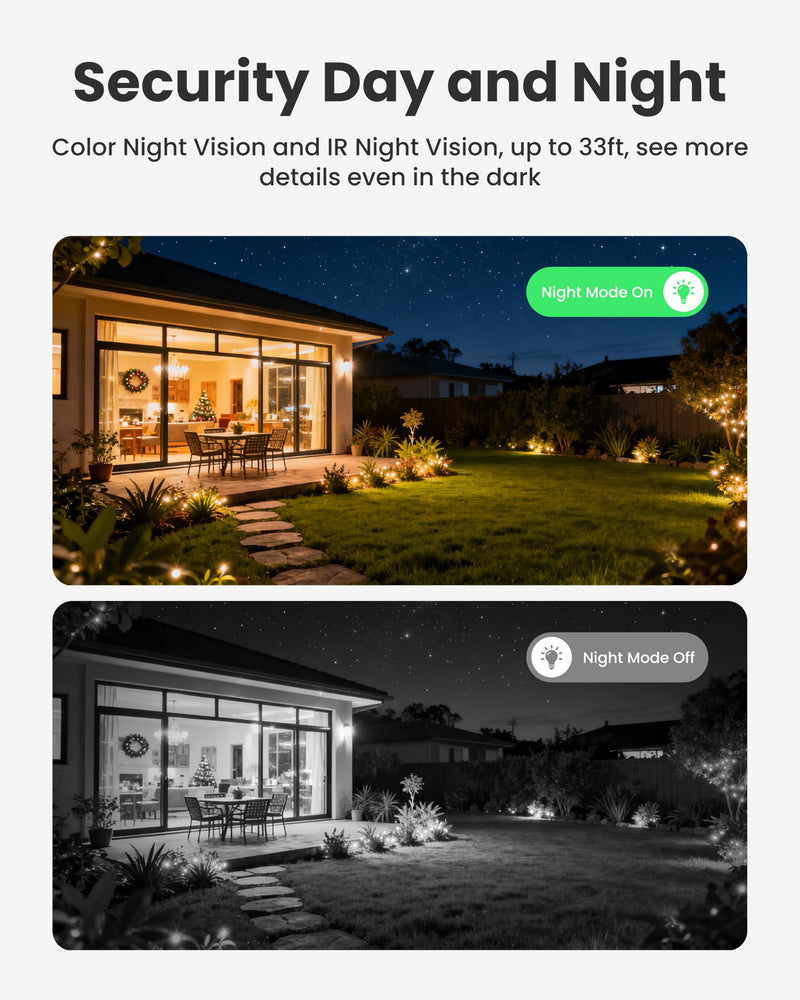 5MP Solar Security Camera Wireless Outdoor, 3K UHD WiFi PTZ Camera with Color Night Vision, Motion Tracking, AI Human/Vehicle Detection, 2-Way Audio, Support 256GB SD, IP65 Waterproof
