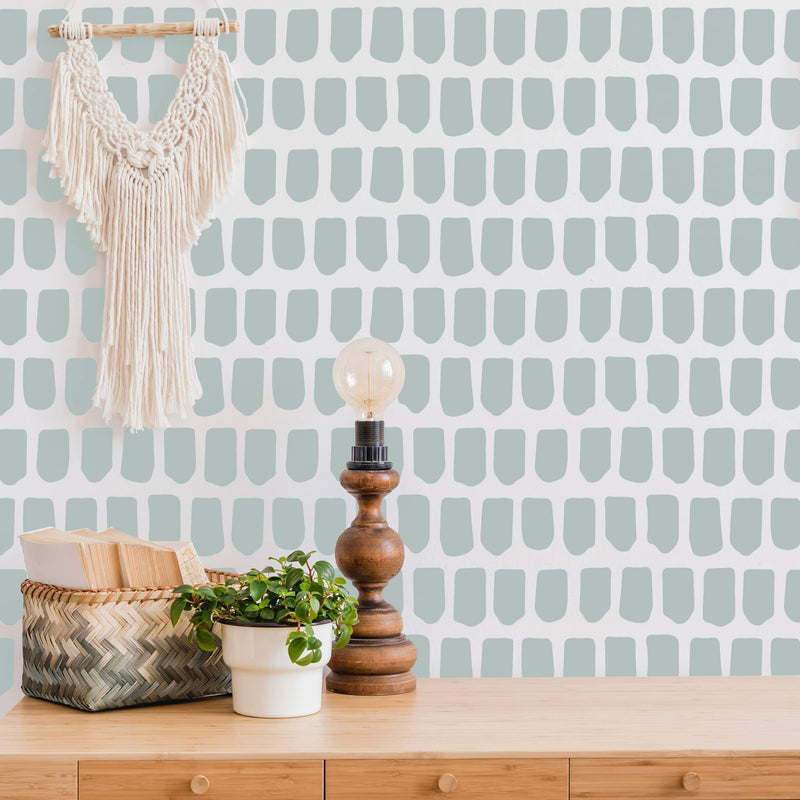 6 PACK 14'' Modern Geometric Minimalist Boho Lines Herringbone Arrows Brick Wall Stencils for Painting Large Pattern on Wall, Reusable Decorative Template for Scandinavian Painting Wall Décor