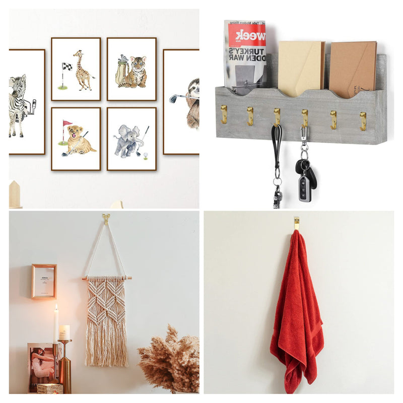 Mr. Pen- Picture Hanging Kit, 220pc, Picture Hangers, Nails for Hanging Pictures, Wall Hangers, Picture Hanging, Picture Hanging Hooks, Frame Hanging Hardware, Picture Hooks, Wall Hanging Kit 220 Pack Gold