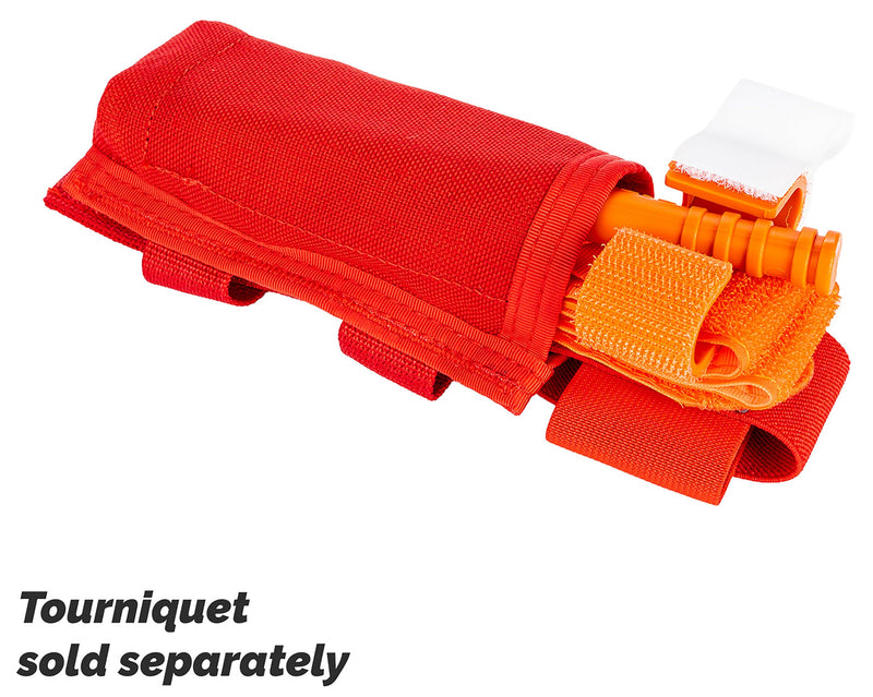 North American Rescue C-A-T Tourniquet Holder (Red) NAR CAT Gen 6, Gen 7 Tactical TQ Pouch MOLLE Connectors for Duty Belt, Gear, Vest (30-0128)