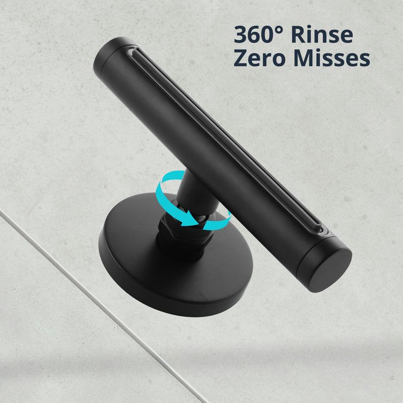 Shower Body Spray Jets, Waterfall Shower Head with High Pressure Nozzle, Wall Mount Adjustable Modern Bath Jet Set for Bathroom Luxury Massage Spa, Matte Black 6 Inch Waterfall