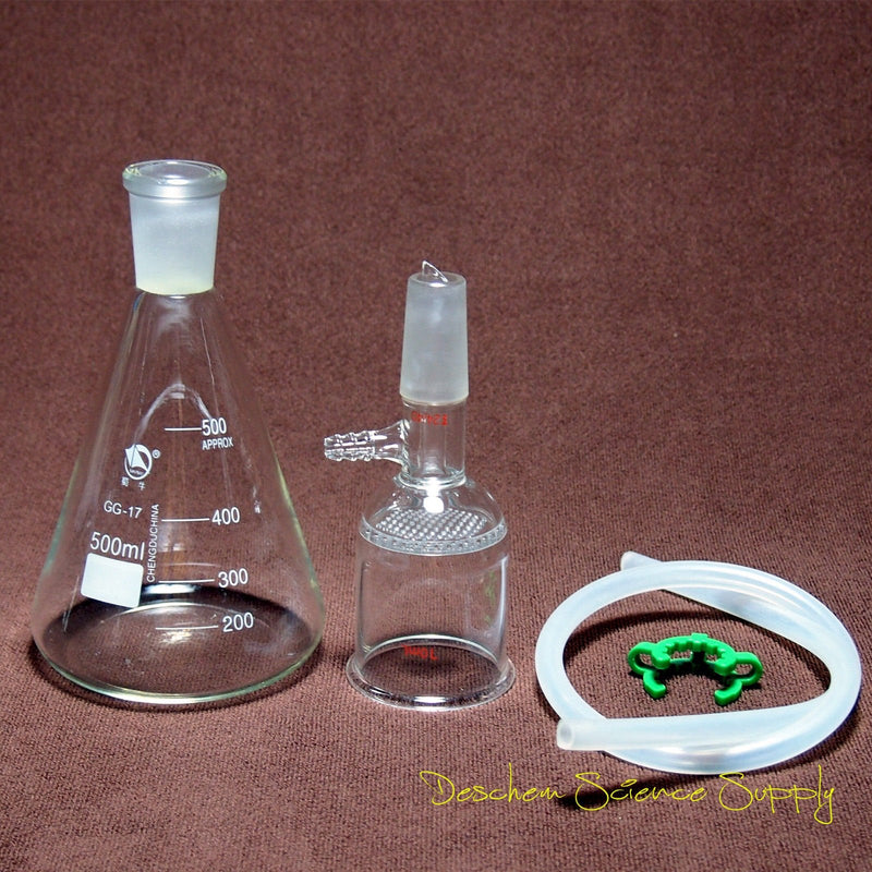 500ml,24/40,Suction Filtration Device,47mm Pore Buchner Funnel & Glass Flask