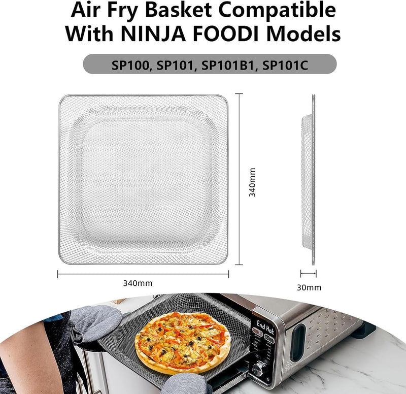 Air Fryer Replacement Basket for Ninja Foodi Air Fry Oven Air Fryer Basket for Ninja Foodi Air Fryer Accessories,Stainless Steel Tray for Ninja Foodi SP100, SP101B1, SP101C(SP100)