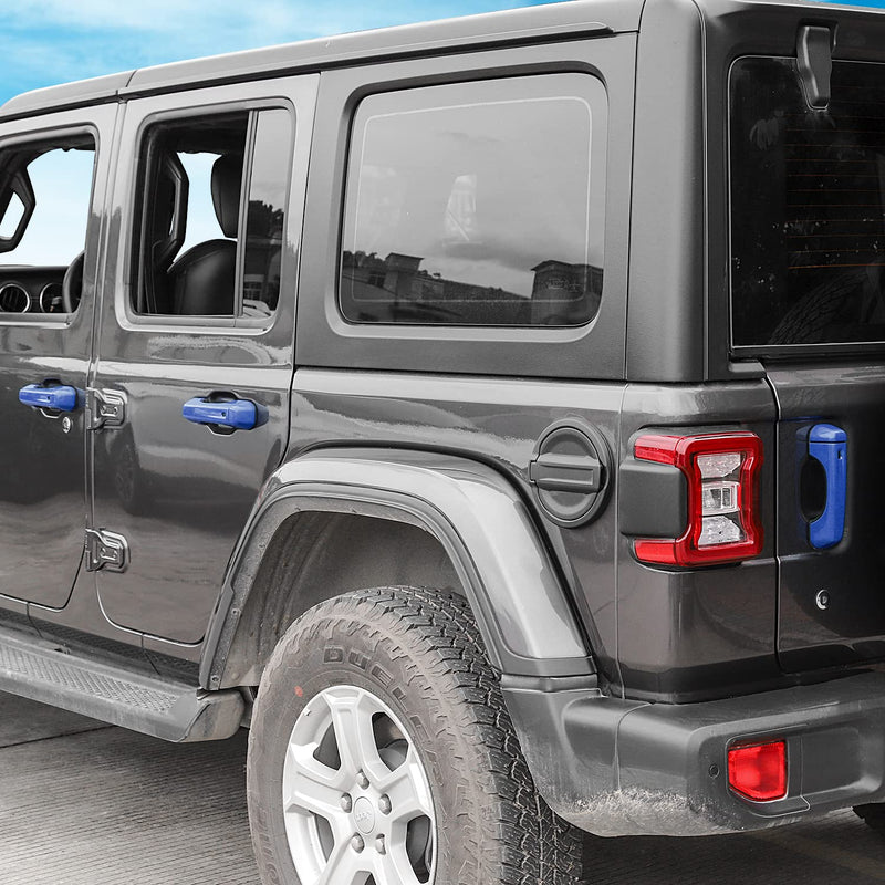 RT-TCZ Door Handle Trim Cover Tailgate Handle Cover Exterior Decoration Accessories for Jeep Wrangler JL JLU 2018-2022,Blue Blue