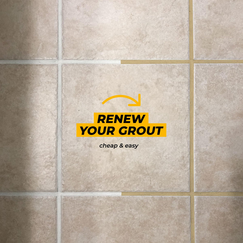 PentaUSA Grout - Premixed Grout Repair Set, 8.8 oz, 2 Pack Tile Grout Tubes, Repairs and Renews Tile Grout in Bathroom and Kitchen, Odorless and Safe Formula - 2 Pack (Beige) Beige