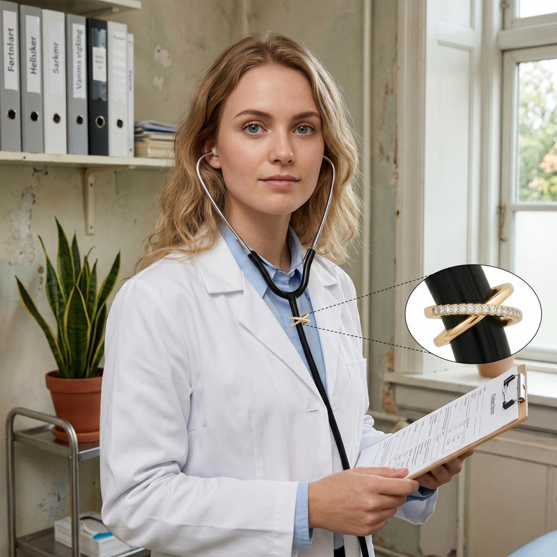 Stethoscope Charms for Nurses Gold Metal Star Butterfly | Includes 4 Pieces. Durable Metal Alloy. Features Gold Tone Design. Compatible With Littmann Stethoscope