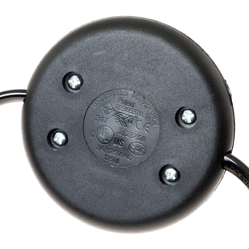 E-outstanding Black Foot Pedal Push Switch Round Button Inline Lamp Light On-Off Control Footswitch with 1.8m Cable and Wire Plug