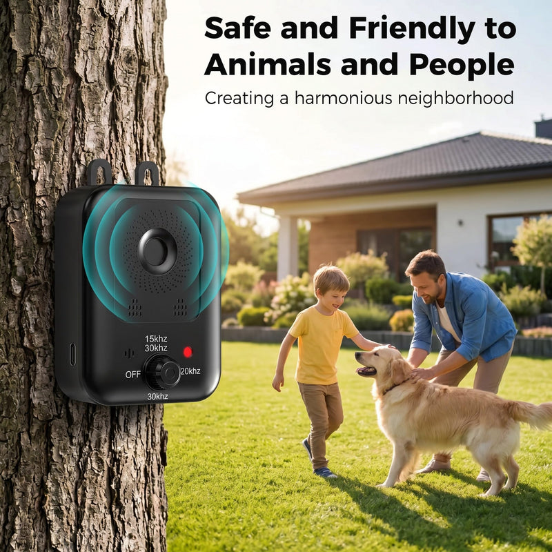 Anti Barking Device for Dogs, Ultrasonic Dog Bark Deterrent Devices, Auto Dog Barking Deterrent Devices, 3 Modes Ultrasonic Bark Box, Dog Barking Stopper Long Range 33ft, for Indoor & Outdoor Use Black