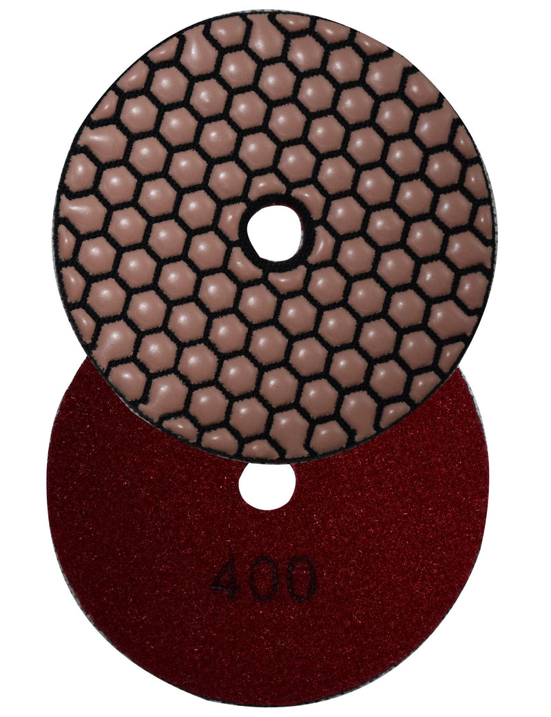 7 Pieces of 4 inch Premium Grade Dry Diamond Polishing Pads for Marble Granite Concrete Countertop Glass Engineered Stone