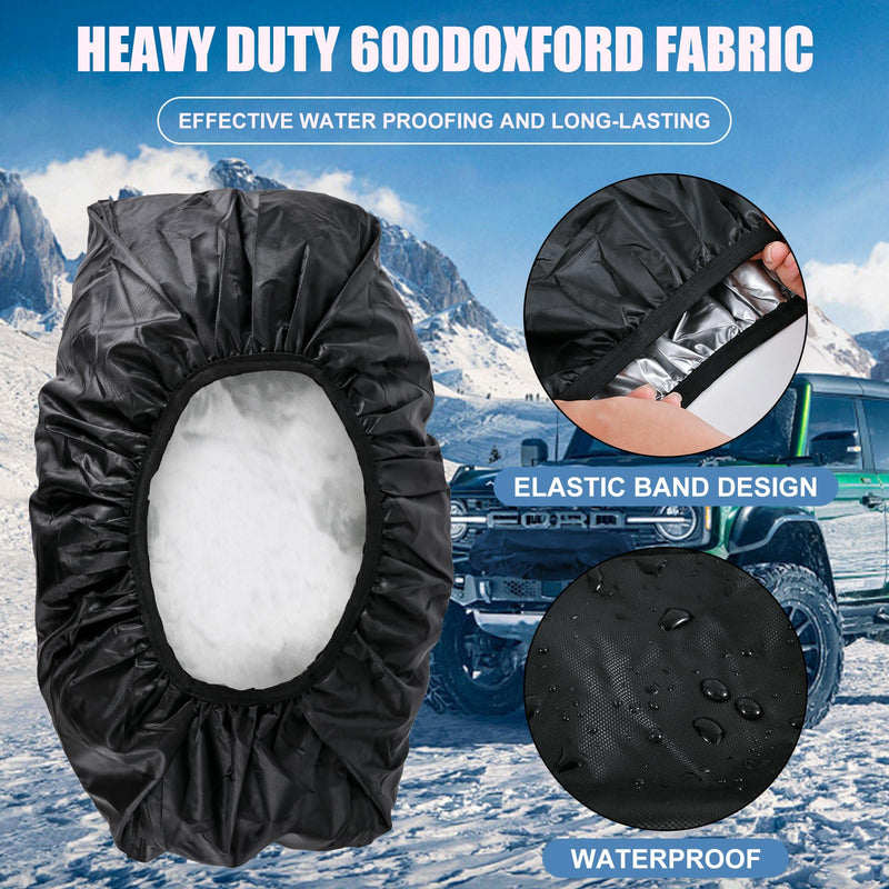 Winch Cover, Winch Cover Waterproof, Heavy Duty 600D Oxford Fabric Winch Covers for 8500-17500 lbs Electric Winch, Dustproof Sunproof UV Resistant Tear Resistant Durable, 22″ x 9.8″ x 7.5″