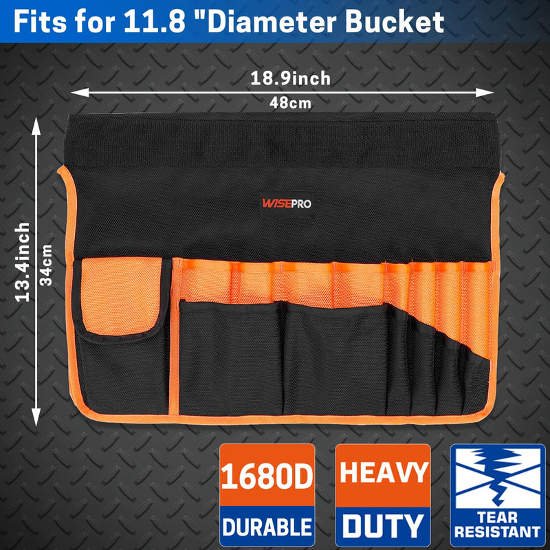 Bucket Tool Organizer, Bucket Organizer with 30 Pocket, Tool Organizer for 5 Gallon Bucket, Storage Bag for Bucket(Bucket not Included)