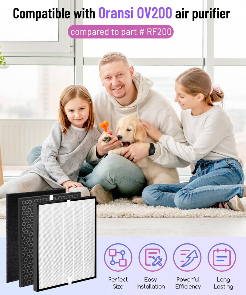 OV200 Replacement Filter Compatible with Oransi Air Purifier