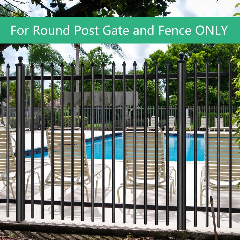 Pool Gate Latch, Gate Latch for Pool Gate Safety Latch, Auto Pool Gate Lock in Pool Fence, Pool Lock for Gate, Chain Link Fence Gate Latch, Horizontally (1-3/8" x 2-1/2") 1-3/8" x 2-1/2"