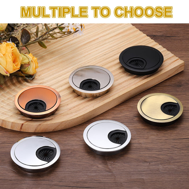 MECCANIXITY Desk Grommet 2 Inch, Zinc Alloy Round Desk Hole Cover Wire Cable Cord Organizer for Home Office Computer Table Cables, 49.5mm, Bronze