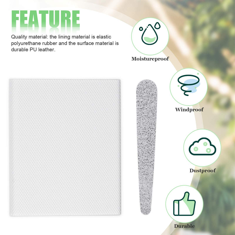 6 Pieces Self-Adhesive Door Corner Seals, Weather Stripping Draft Stopper, Door Frame Seal Corner Foam for Weather Protection, for Lsolation of Noise (White) White
