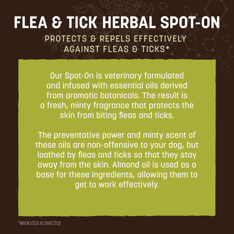 Earth Animal Apothecary Natural Flea & Tick - Herbal Spot-On for Small Dogs & Puppies - 3 Applications (3 Month Supply)