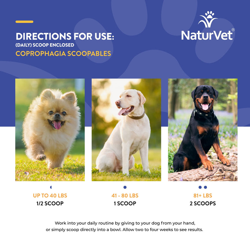 NaturVet Scoopables Coprophagia for Dogs - No Poop Eating for Dogs - Stool Eating Deterrent Supplement with Probiotic & Digestive Enzymes - Hickory Smoked Bacon Flavored | 11oz Bag - PawsPlanet Australia