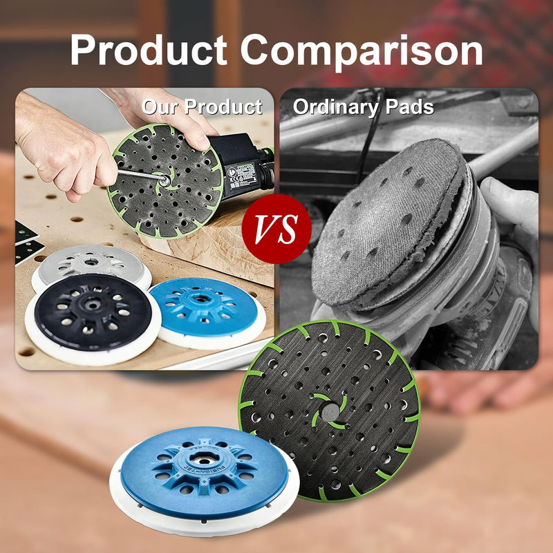 Hard Sanding Pad Replacement 202460 ETS EC 150 EQ 6 inch Hard Sanding Pad fit for Festool ETS 150/3 EQ. ETS 150/5 EQ, ETS EC 150/3 EQ, ETS EC 150/5 EQ Sander,17/48-Hole Disc