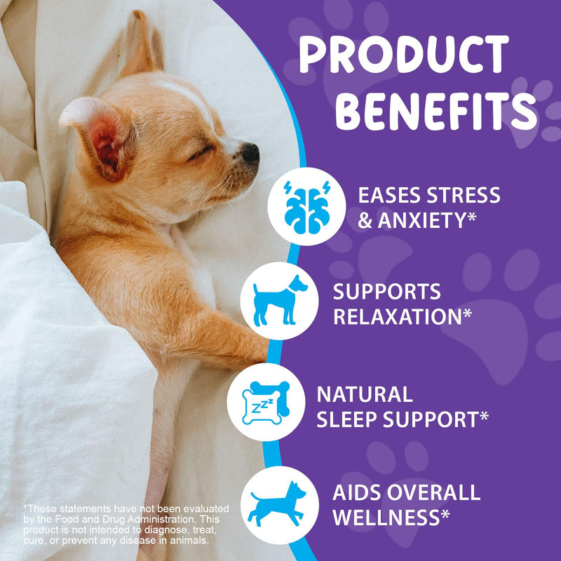 Melatonin for Dogs, Sleep Aid with Melatonin for Dogs, Dog Calming Drops with Ashwagandha,Valerian Root, L-Theanine for Reduce Anxiety and Stress, 2 fl oz