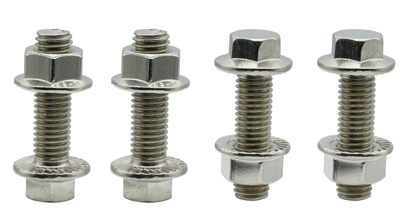 Stainless Steel Flange Screws, Flange Bolts, Exhaust Manifold Hardware Kit (Bolts&Nuts) M10X1.5-35mm (4-Pack)