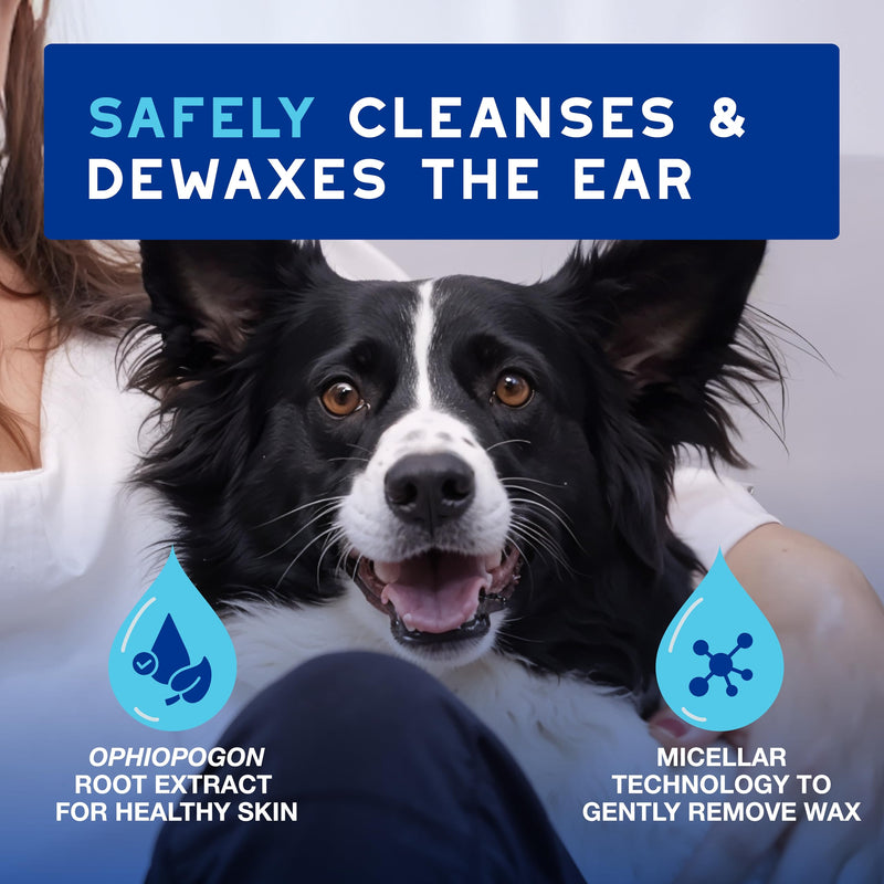 DOUXO SPA Dog & Cat Ear Cleaner, 4.1 fl oz, Safely Cleans and Dewaxes the Ear, Skin-Friendly Formula