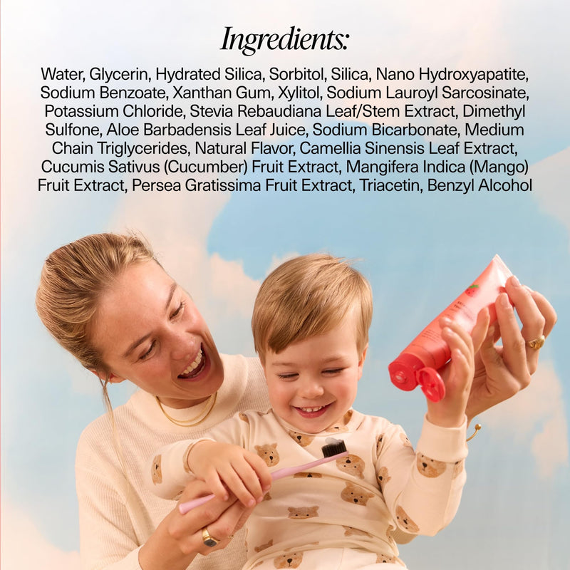 Boka Fluoride Free Toothpaste Nano Hydroxyapatite, Helps Remineralize, Appropriate for Sensitive Teeth, Whitening - for Adult, Kids Oral Care - Strawberry Mango Flavor, 4oz 3Pk - US Manufactured 4 Ounce (Pack of 3)
