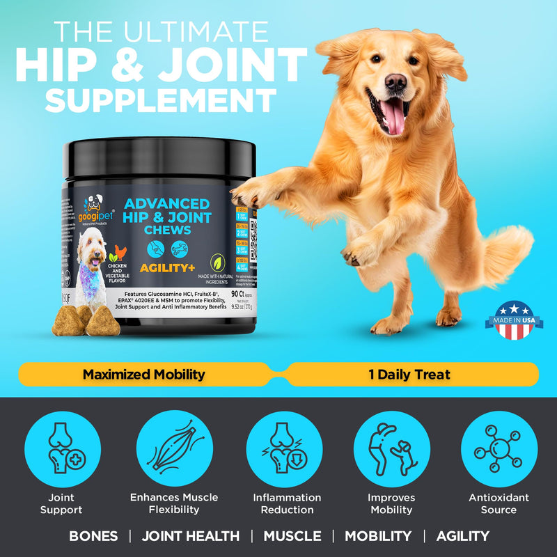 Googipet 10 in 1 Multivitamin + Hip and Joint Chews Bundle (2 Pack)