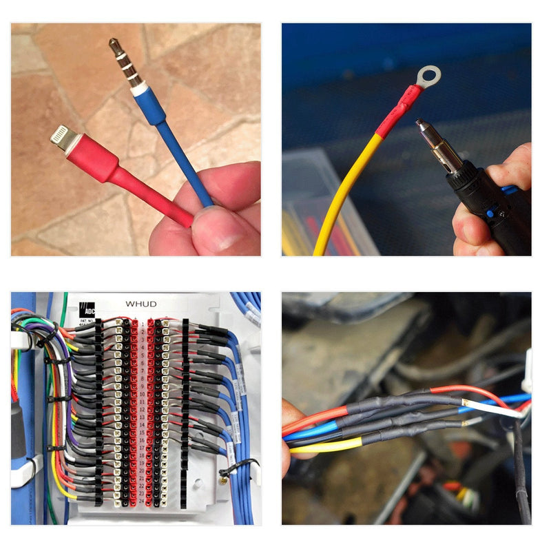 Nilight - 50005R Heat Shrink 2:1 Electric Insulation Tube Kit 45mm Flame Retardant Wrap Cable Sleeve 560pcs 5 Colors 12 Sizes with Storage Box，2 Years Warranty 560Pcs 2:1 Heat Shrink Tubing